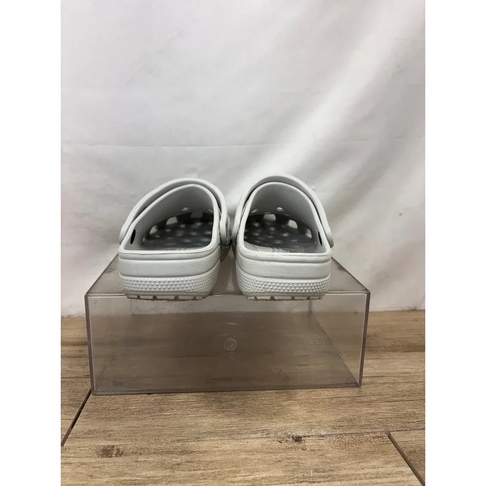 Crocs Classic Clogs Light Grey Mens 9 Womens 11 Slip On Shoes 10001-001